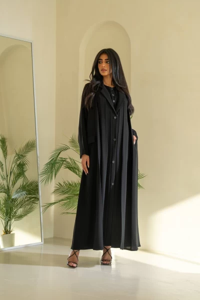 Abaya Blazer Crepe Black IB218 Black